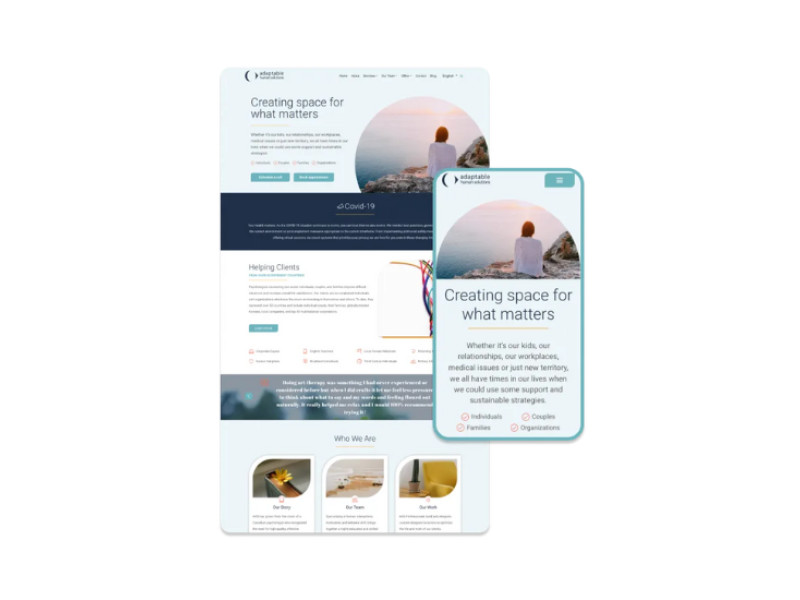 Adaptable Human Solutions Web Design