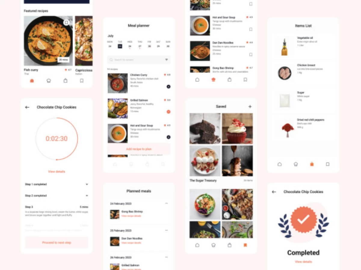 Cooking App App Design
