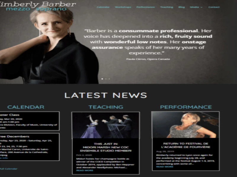 Kimberly Barber Website Design Analysis