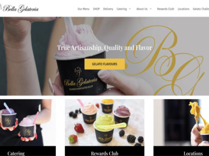 Bella Gelateria Website Design Analysis