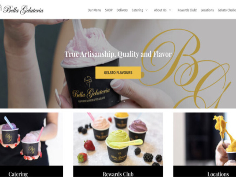 Bella Gelateria Website Design Analysis
