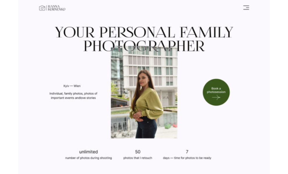 Hanna Kornenko Website Design