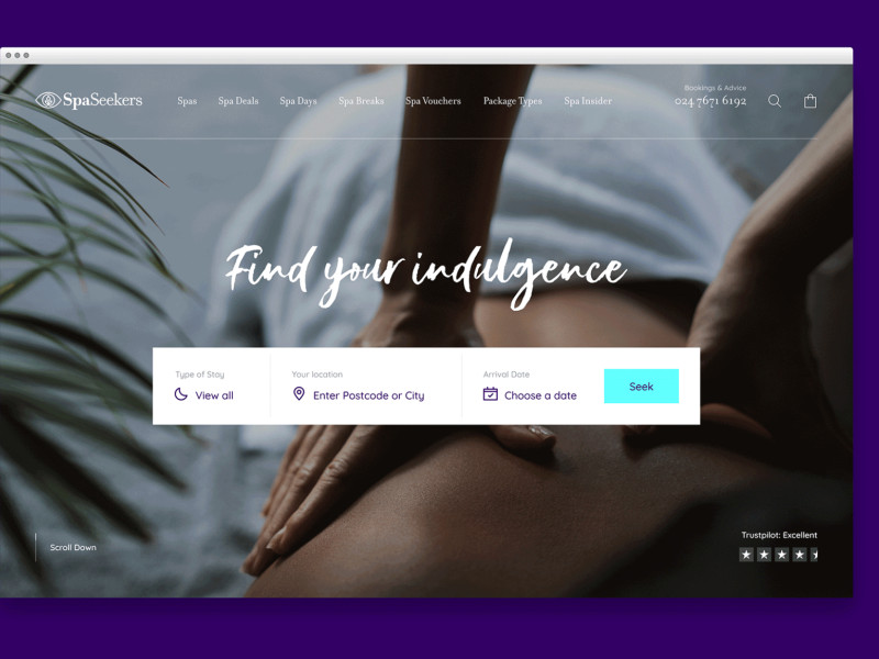 SpaSeekers Website Design