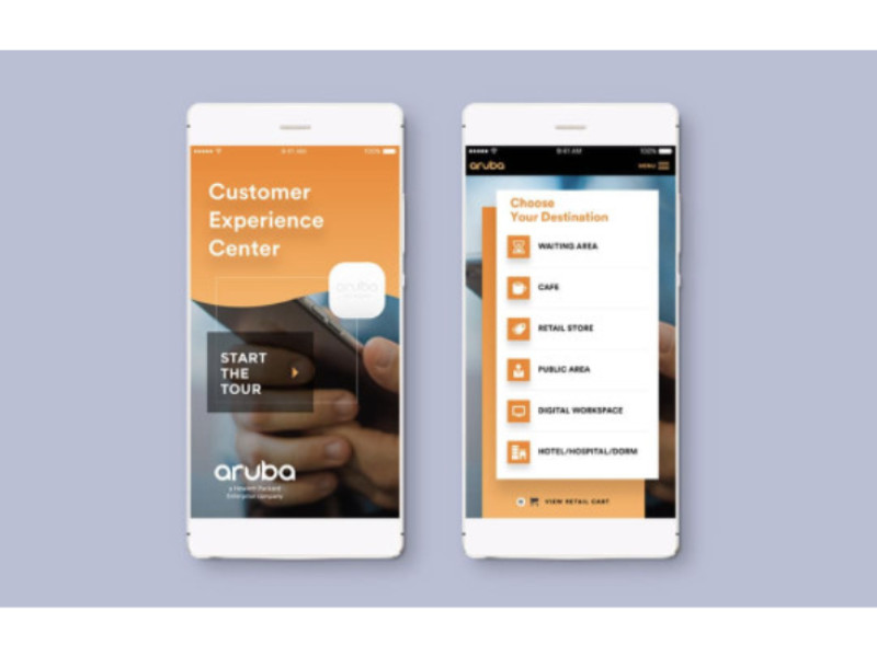 Aruba Customer Experience Center App Design