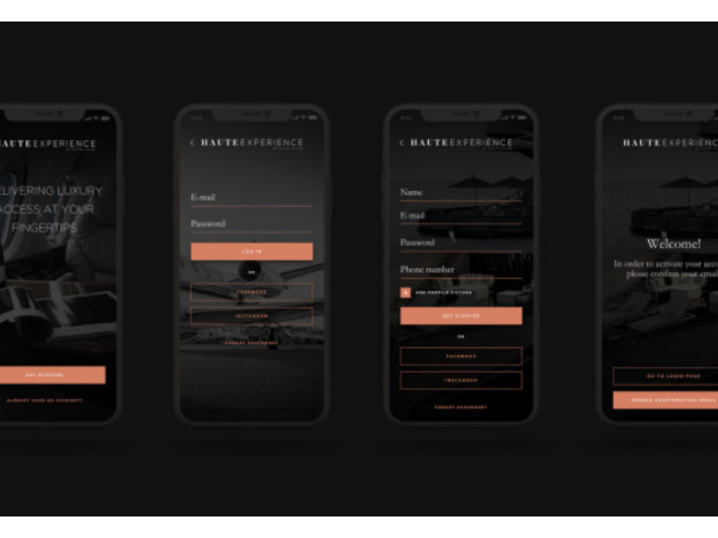 Haute Experience App Design
