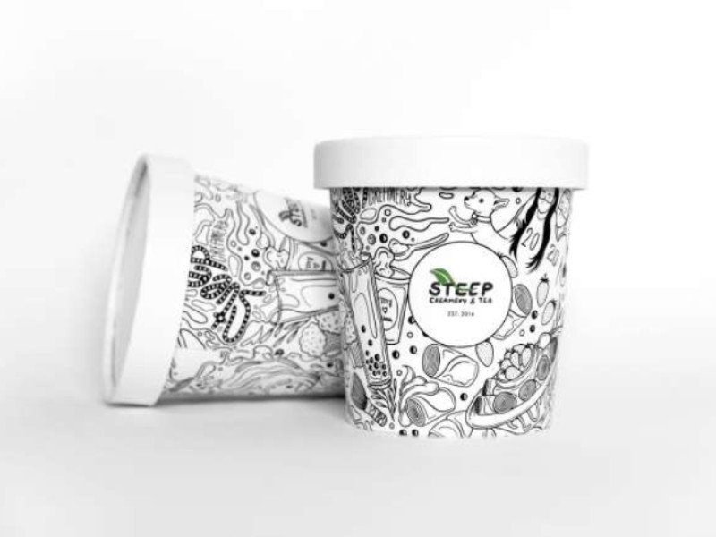 Steep Creamery Packaging Design
