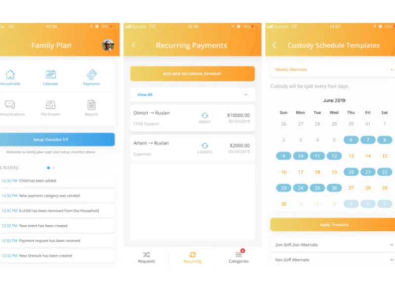 Family Plan App Design