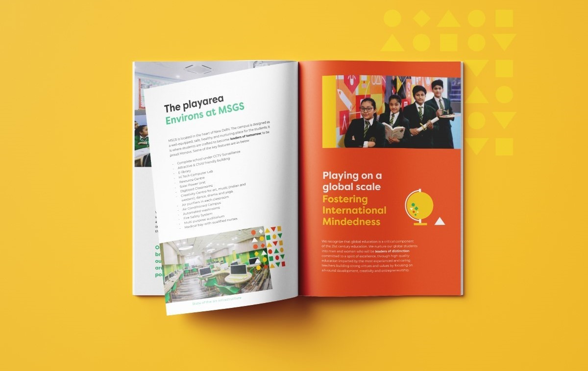 Manav Sthali Global School Print Design Colot Palette