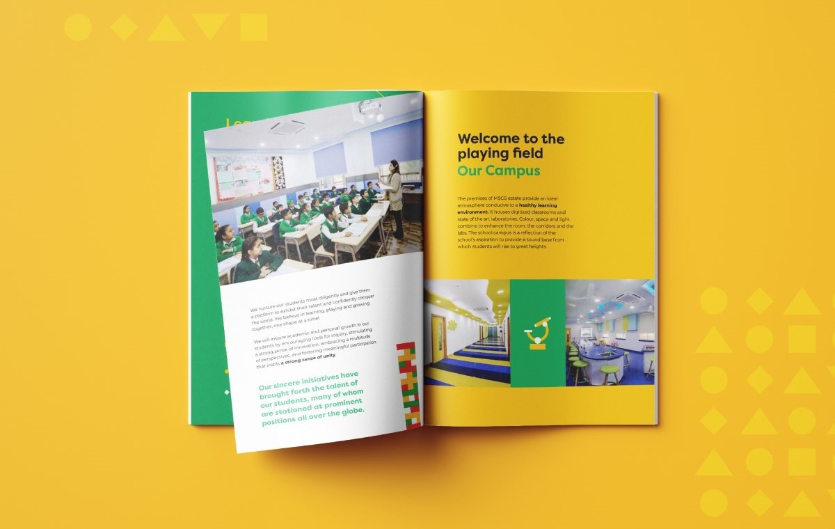 Manav Sthali Global School Print Design Imagery and Layout