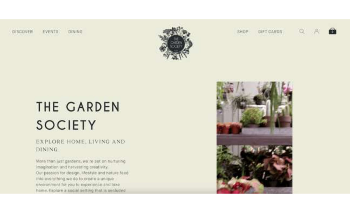 The Garden Society Website Design