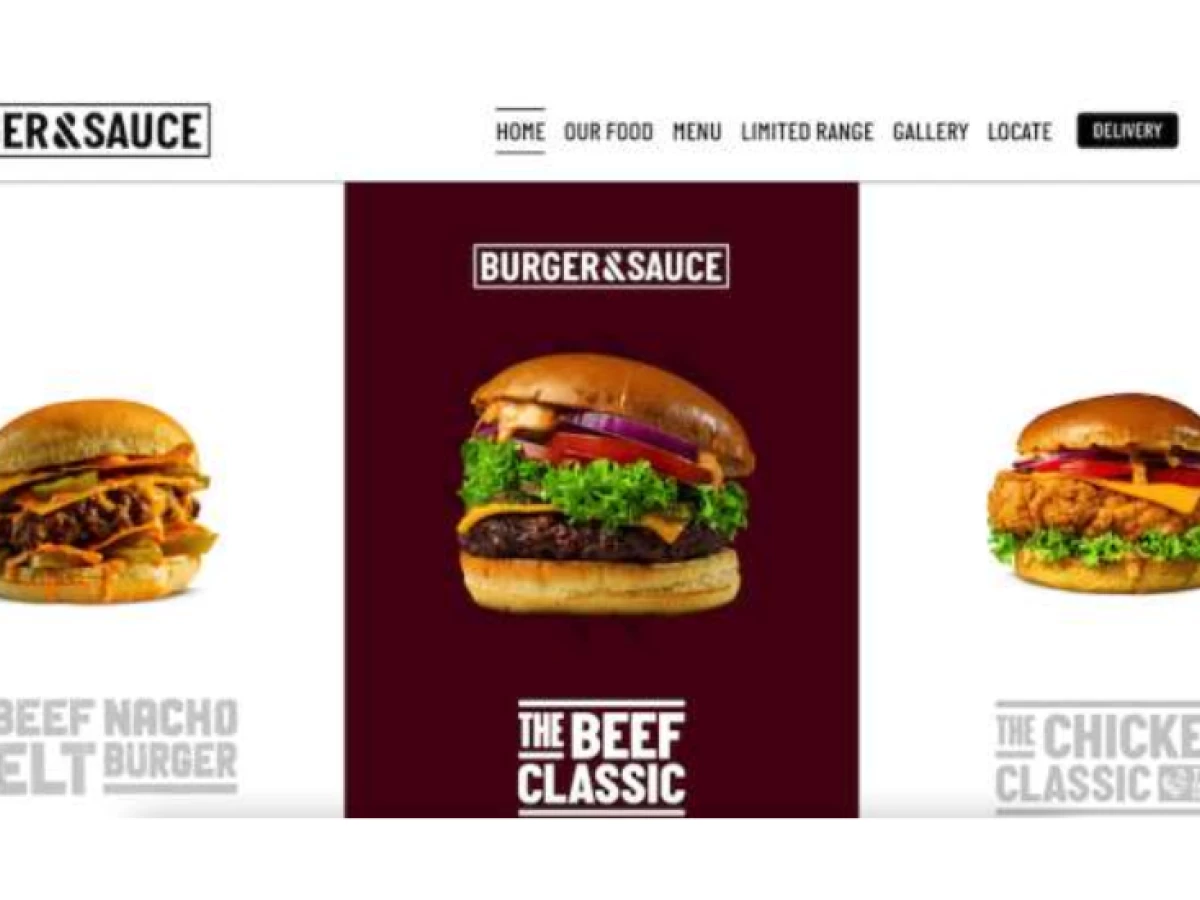 Burger & Sauce Website Design