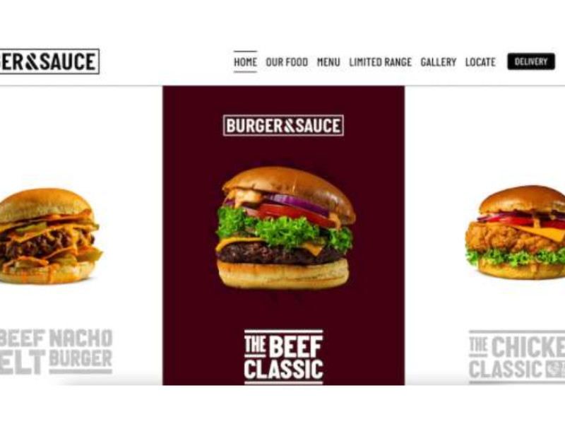 Burger & Sauce Website Design