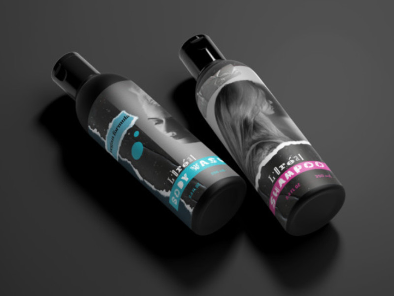Body Wash and Shampoo Packaging Design