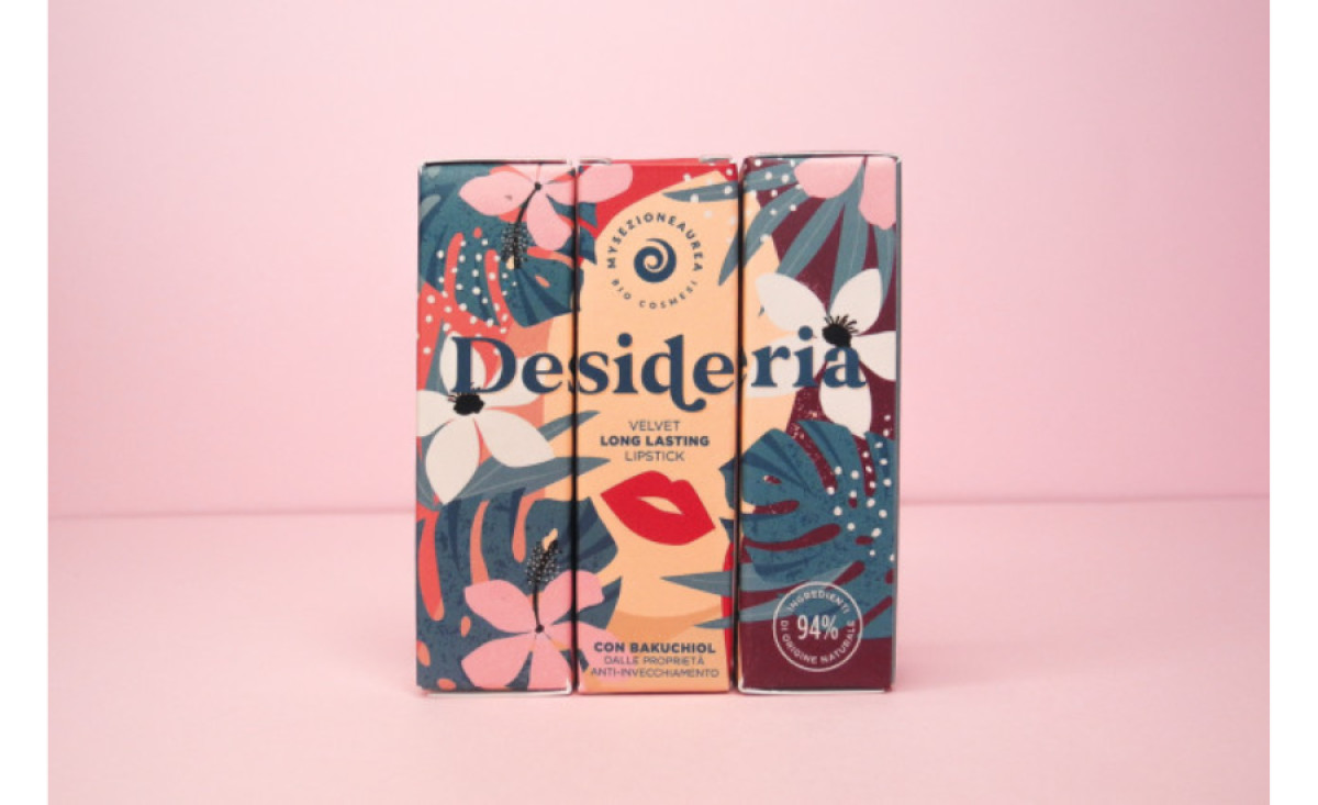 Desideria Lipstick Logo Design