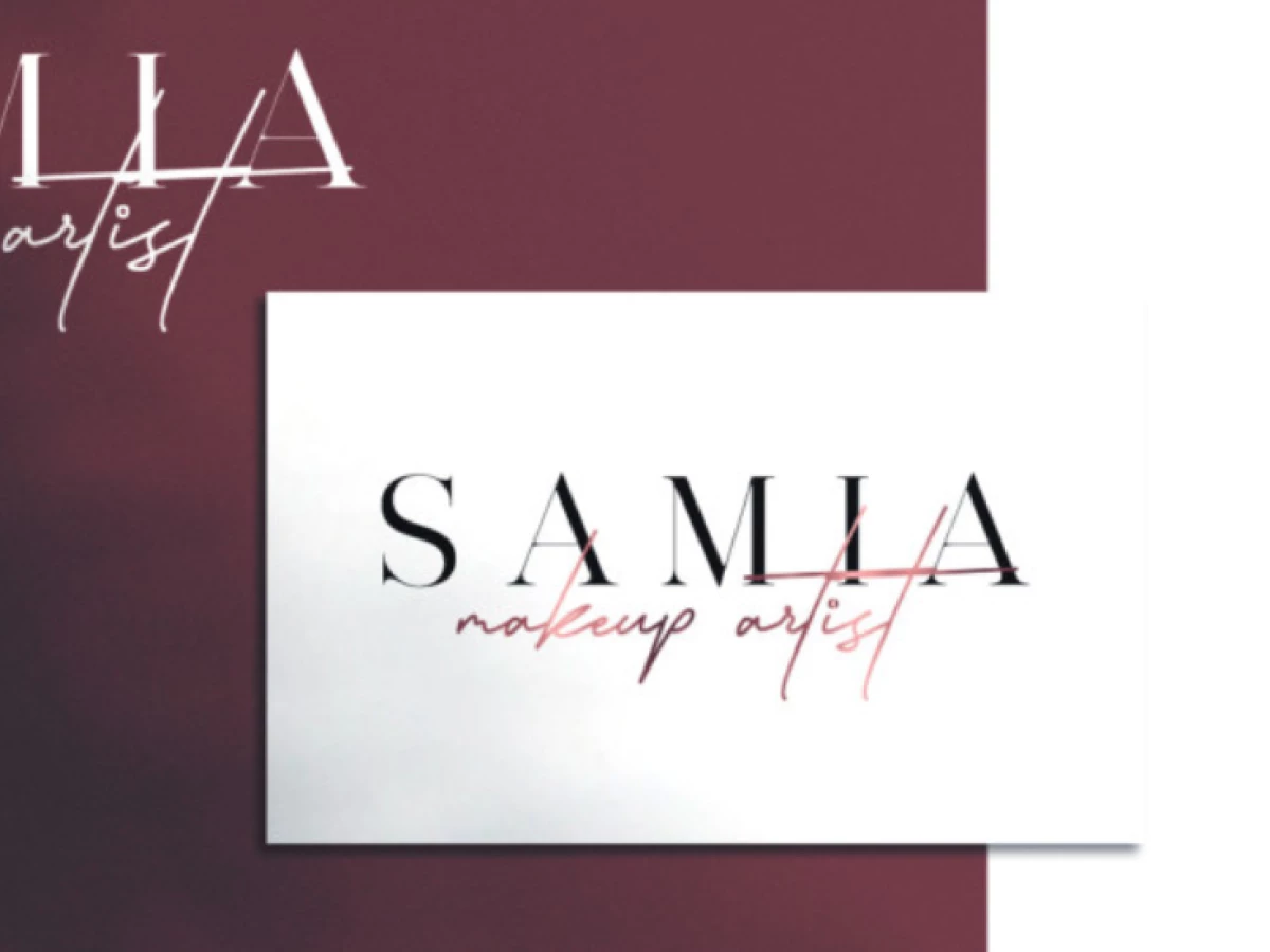 SAMIA Make Up Artist Logo Design
