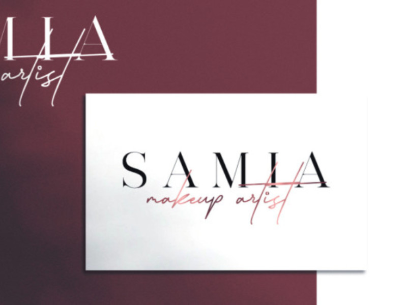 SAMIA Make Up Artist Logo Design