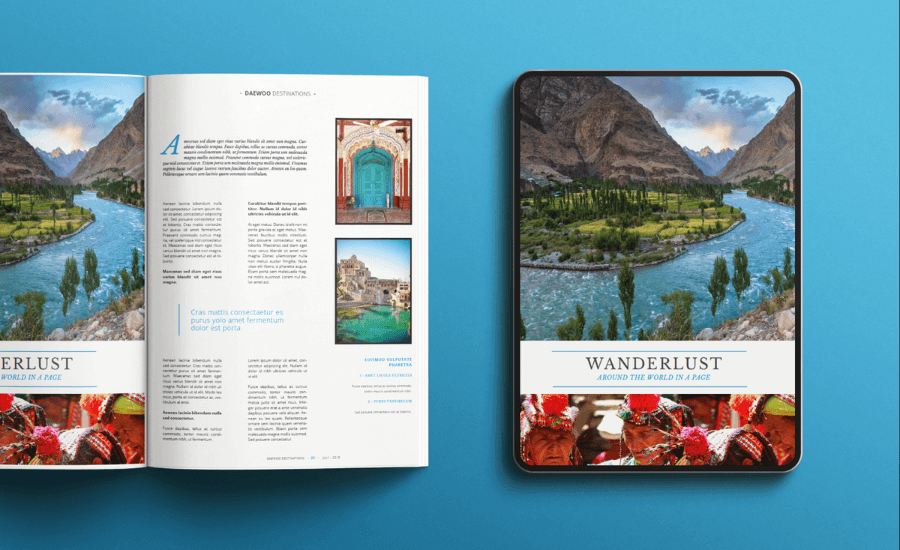 Daewoo Destinations Print Design