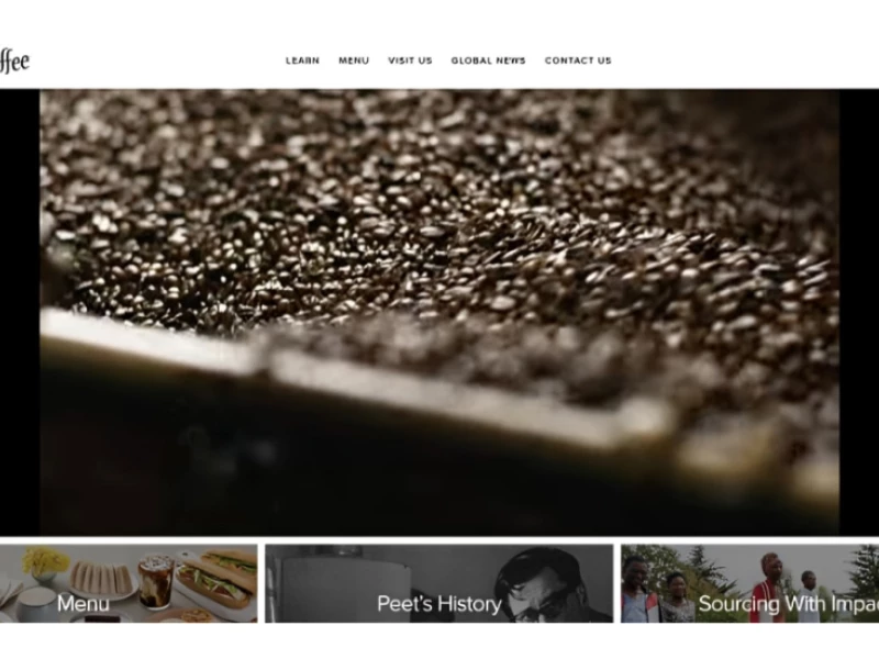 Peet's Coffee Website Design
