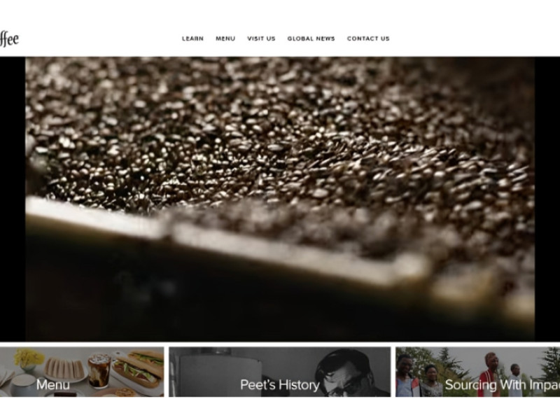 Peet's Coffee Website Design
