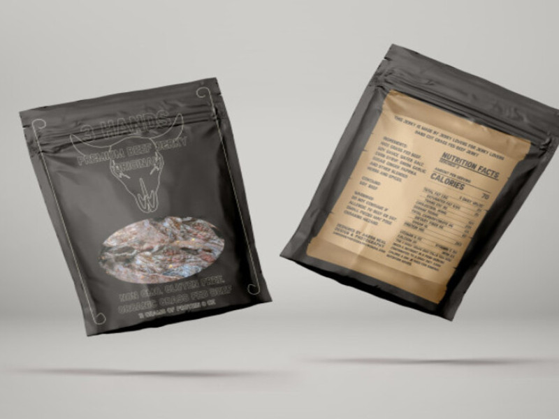 Three Hands Beef Jerky Packaging Design