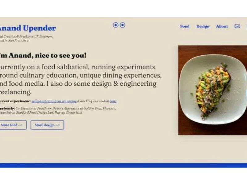 Anand Upender Website Design