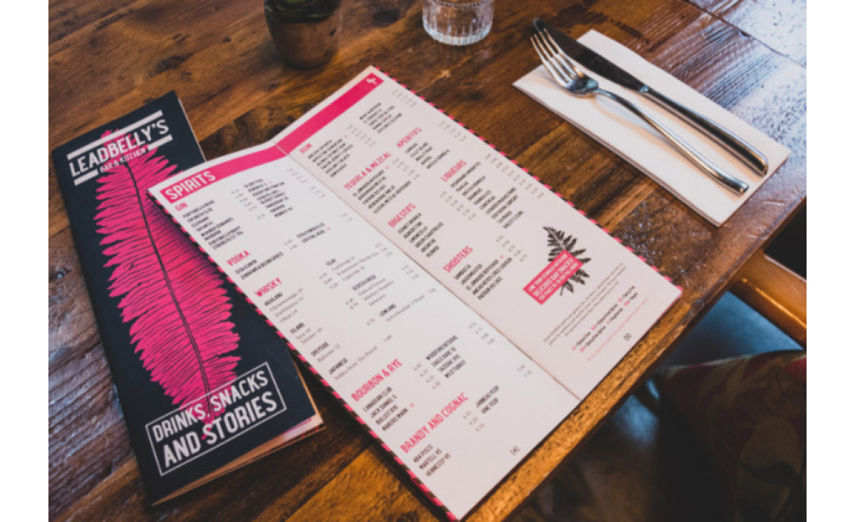 Leadbellys Bar & Kitchen Print Design