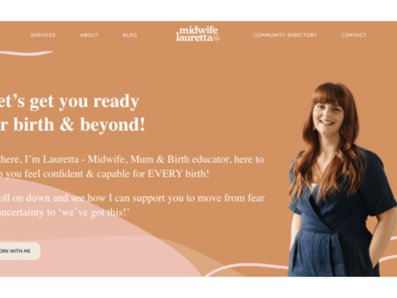 Midwife Lauretta Website Design