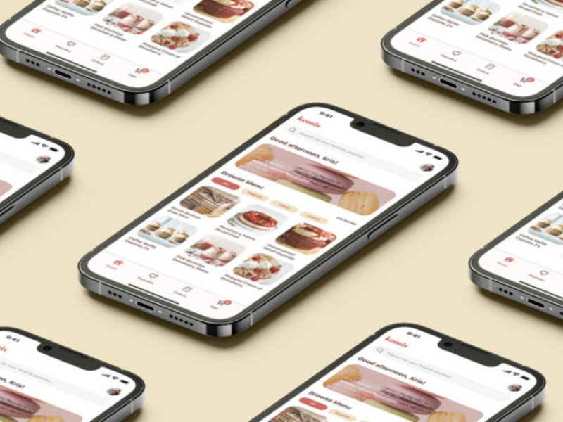 Komis Cakes and Bakes App Design