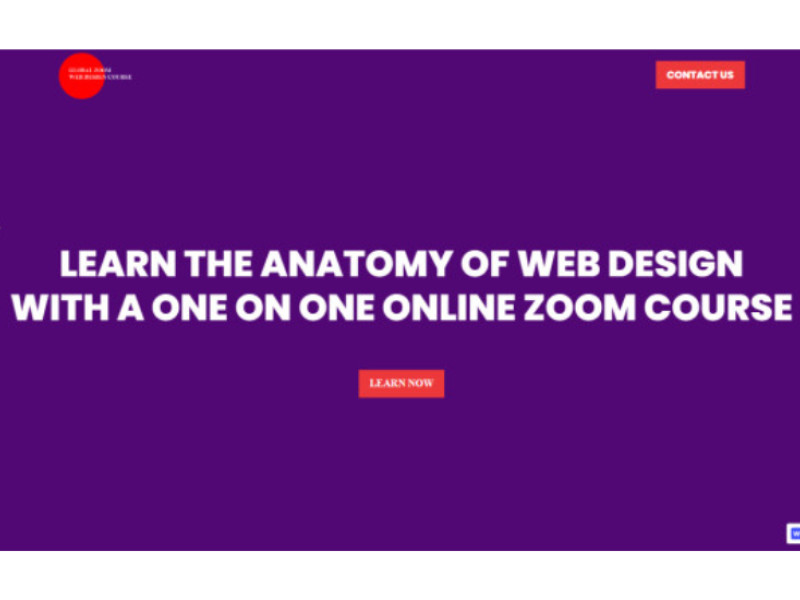 Global Zoom Online Web Design Courses Website Design