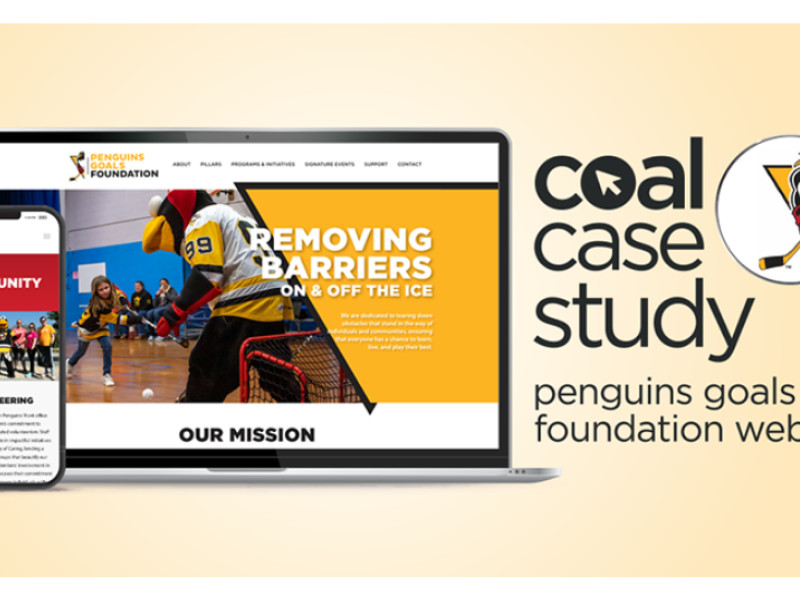 Penguins Goals Foundation Web Design