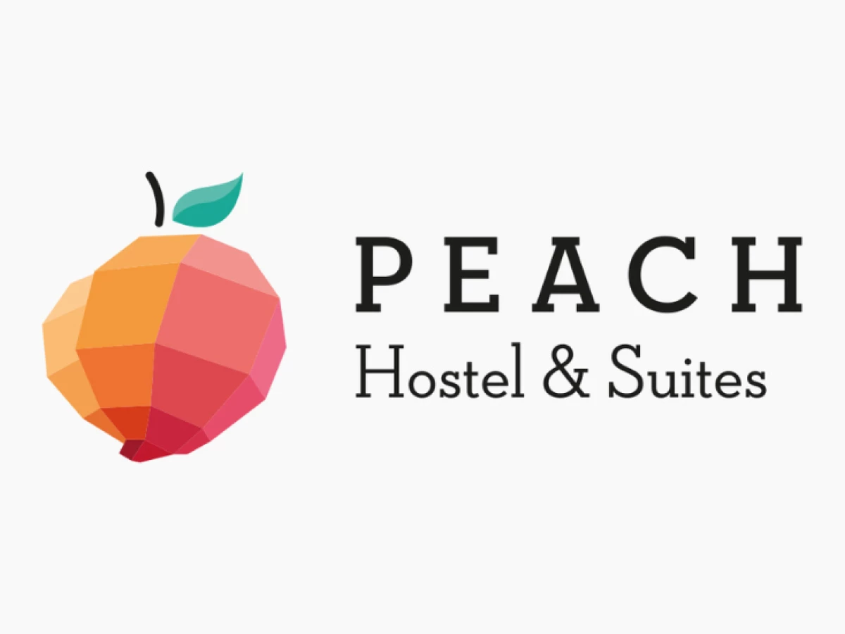 Peach Hostel Logo Design