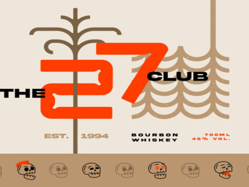 Whiskey Label Design The 27 Club Logo Design