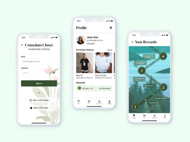 Conscious Closet App Design