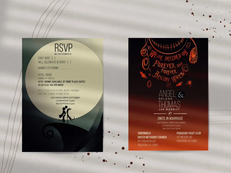 Merritt Wedding Invite Print Design