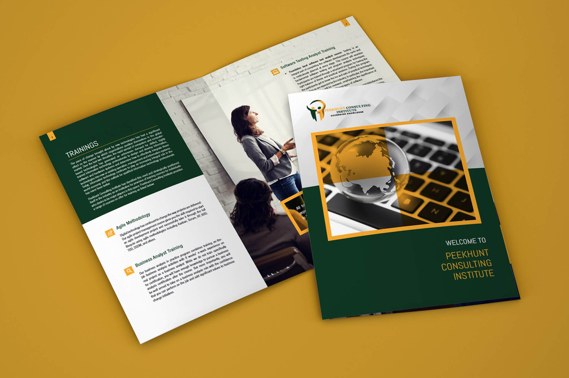Peekhunt Consulting Print Design
