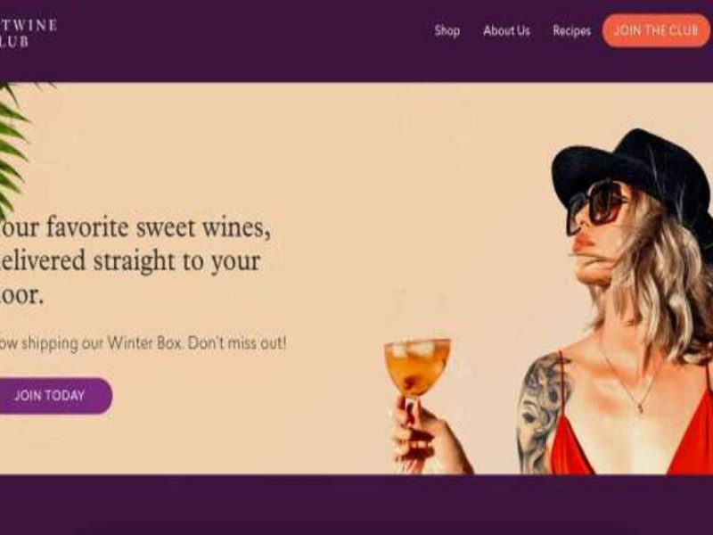 Sweet Wine Club Web Design