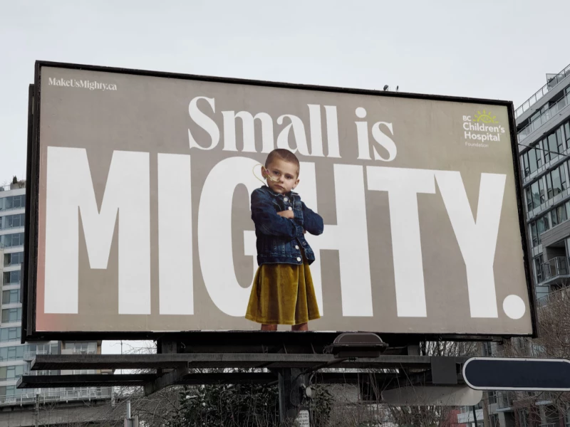 Small Is Mighty Print Ad Campaign Powerful Slogan
