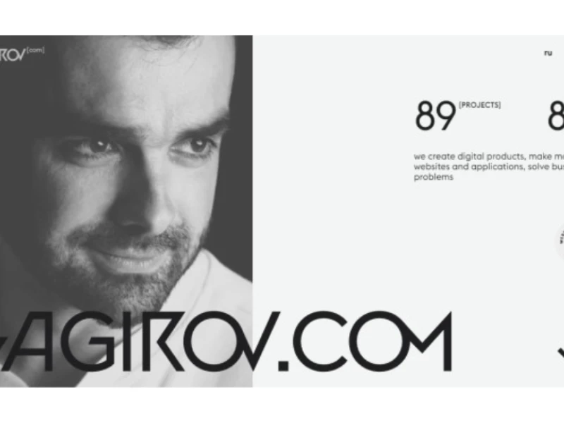 Michael Sagirov’s About Page Website Design