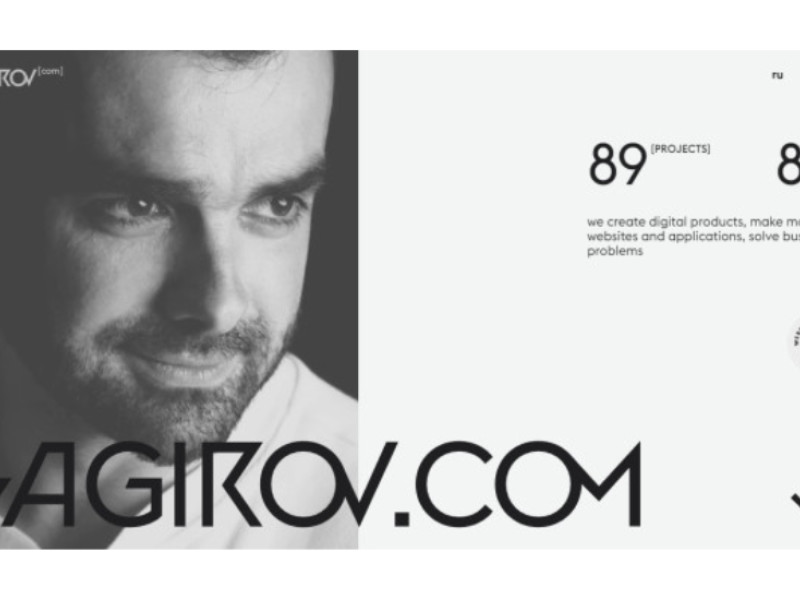 Michael Sagirov’s About Page Website Design