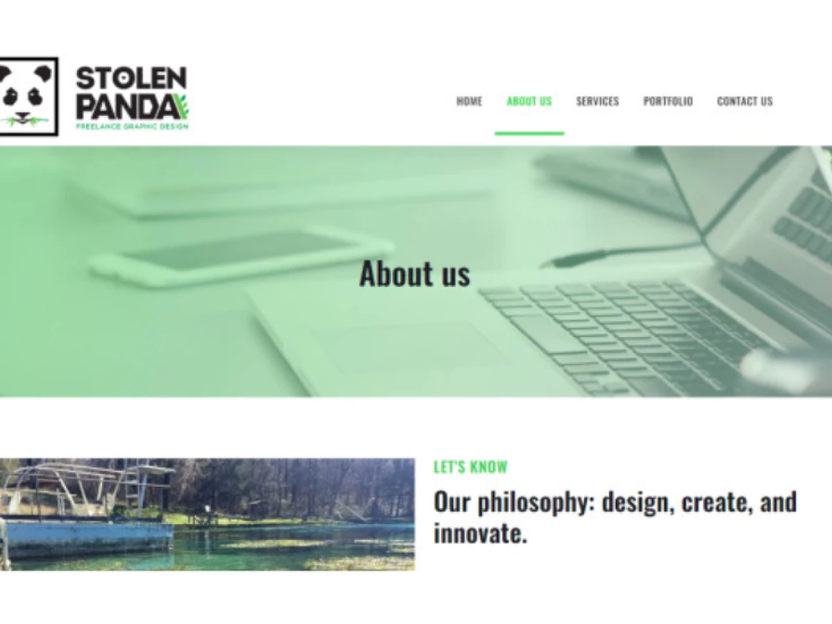 Stolen Panda’s About Us Page Website Design
