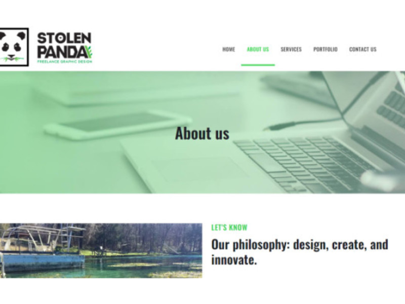 Stolen Panda’s About Us Page Website Design