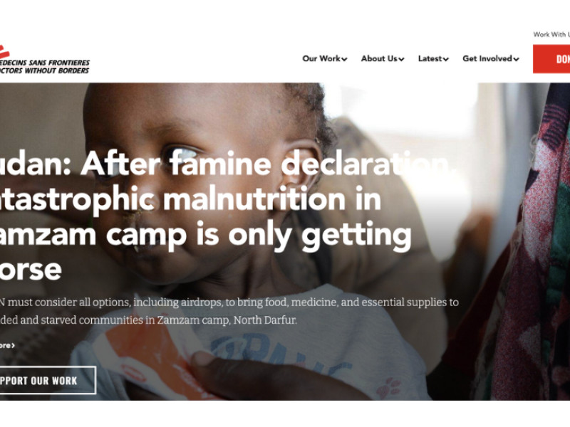 Doctors Without Borders Website Design