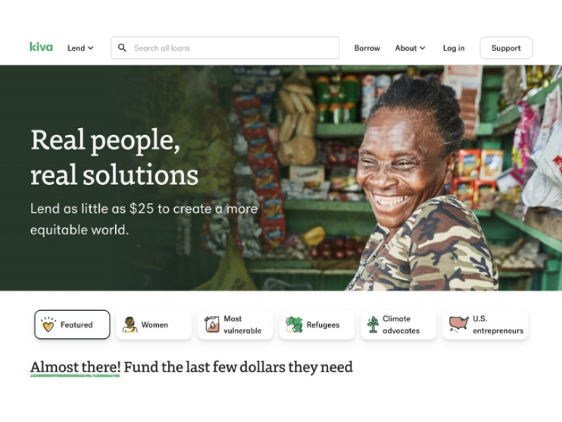 Kiva Website Design