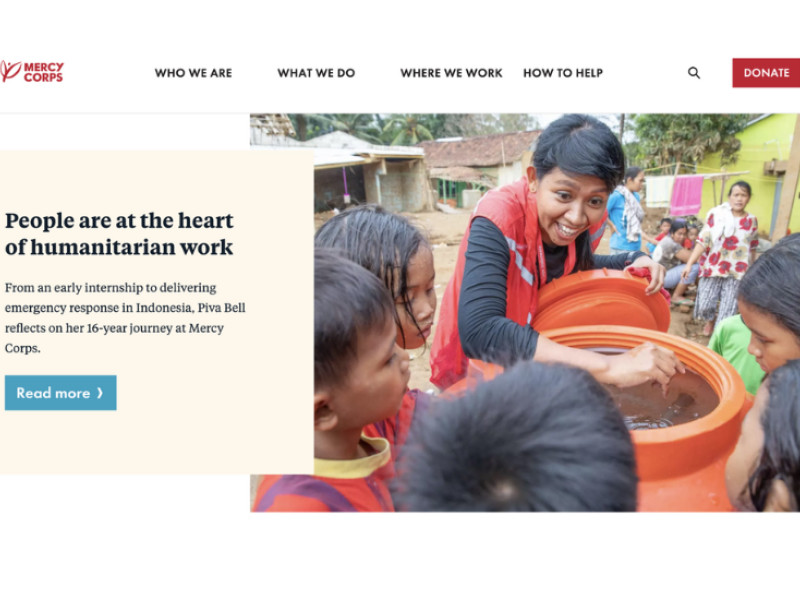 Mercy Corps Website Design