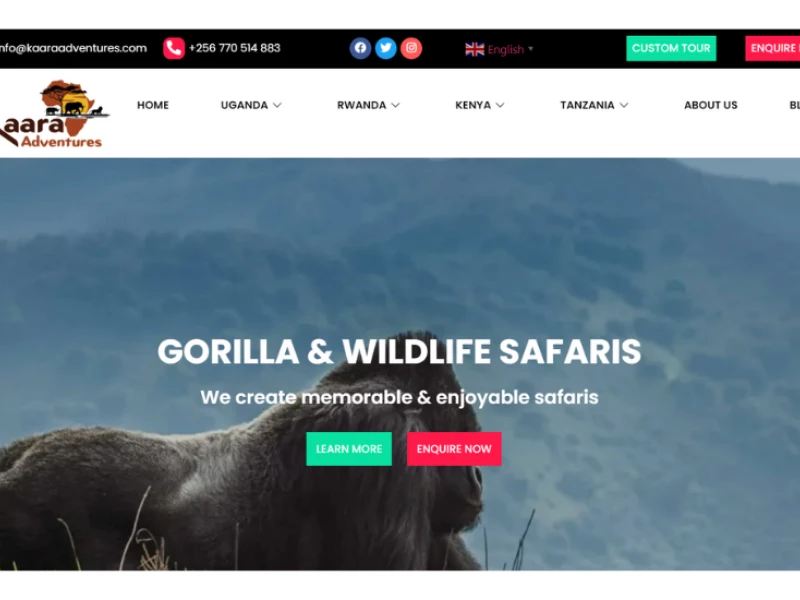 Kaara Adventures Website Design