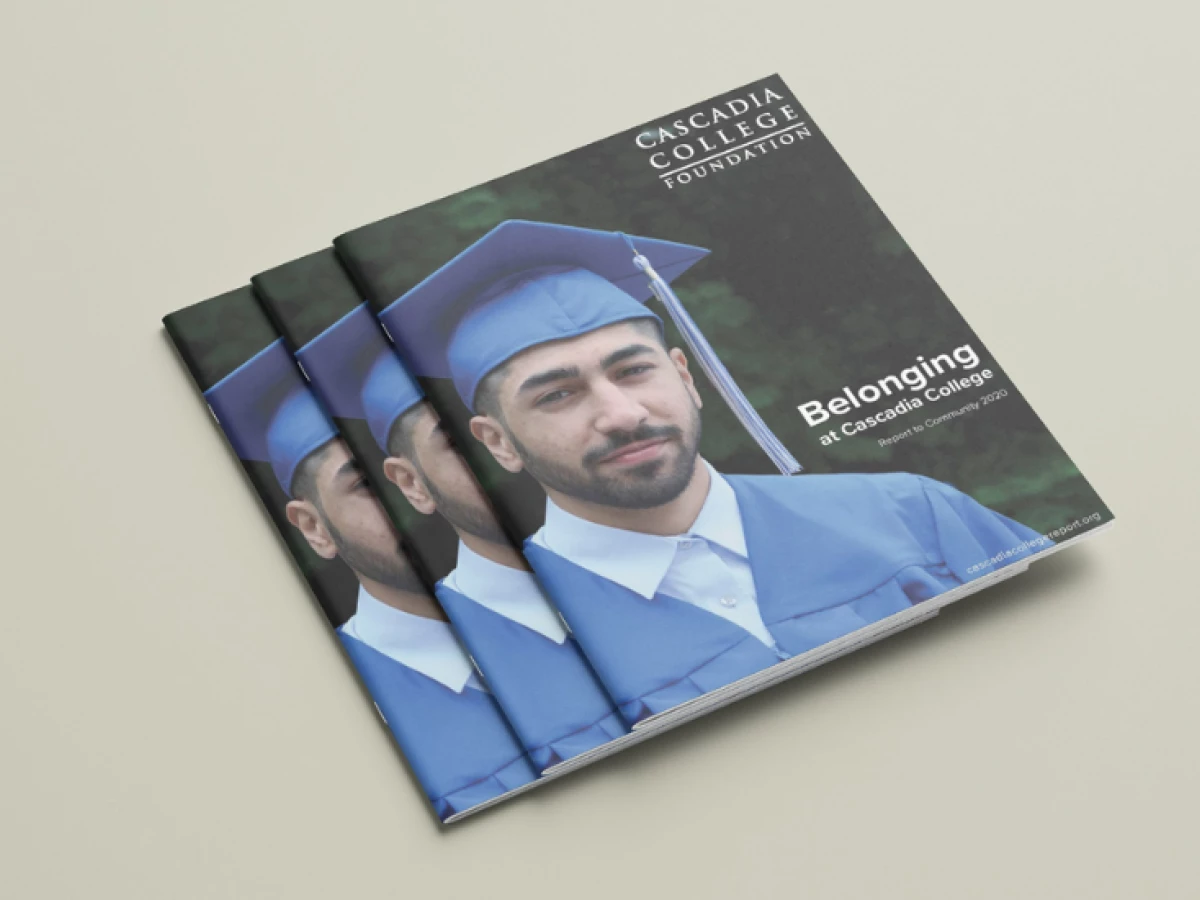 Cascadia College Annual Report Print Design