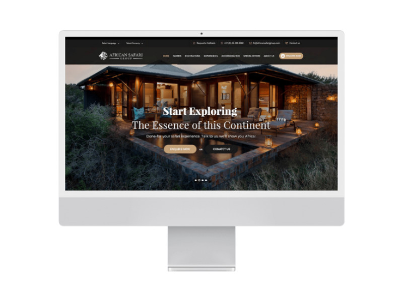 African Safari Group Website Design