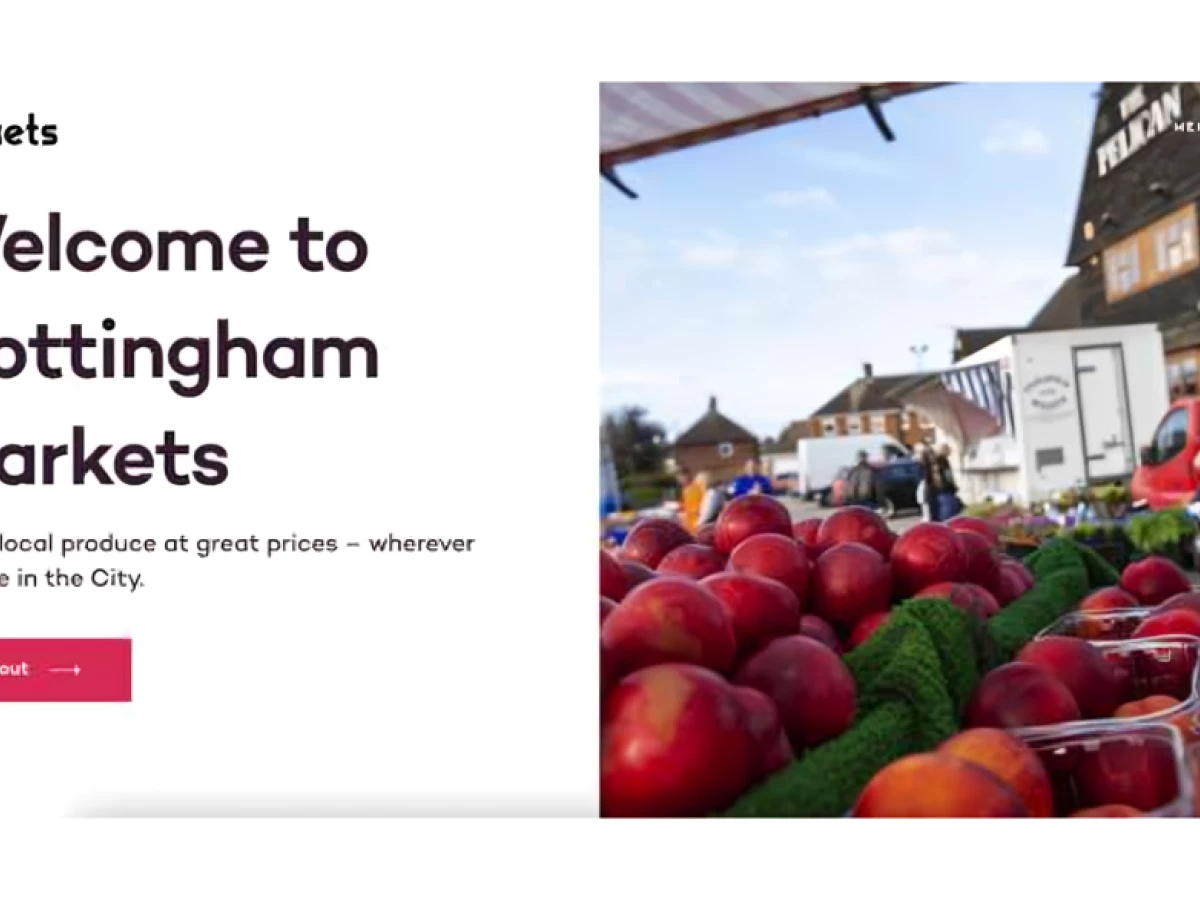 Markets of Nottingham Website Design