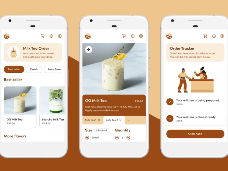 Milk Tea App Design
