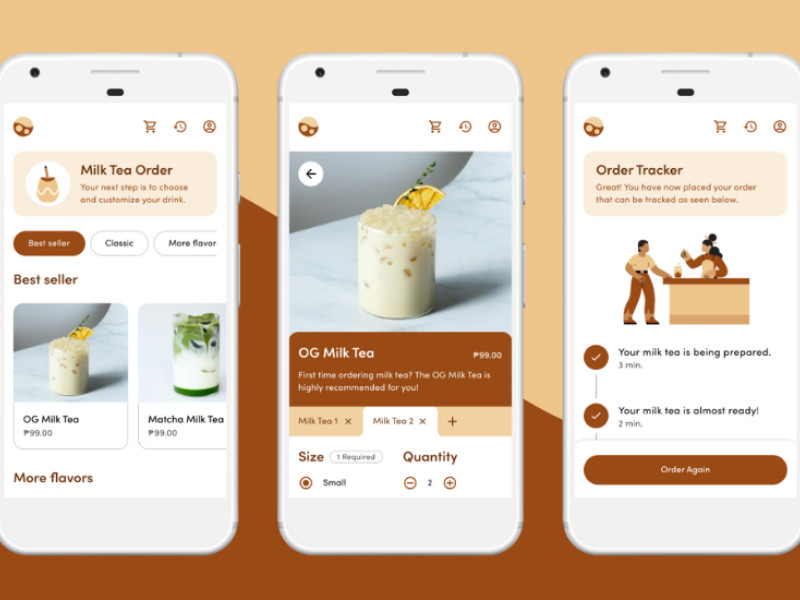 Milk Tea App Design